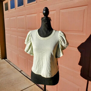 NWT Juniors' SO Boxy Flutter Sleeve Tee Adrian Mint Size Small